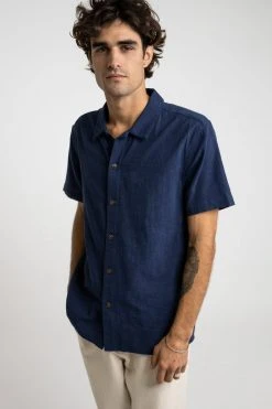 Rhythm Mens Slub S/S Shirt