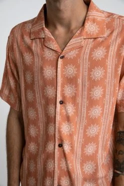 Rhythm Mens Sun Stripe S/S Shirt 9 Rhythm Mens Sun Stripe S/S Shirt