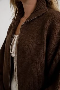 Rhythm Womens Chunky Zip Sweater 9 Rhythm Womens Chunky Zip Sweater