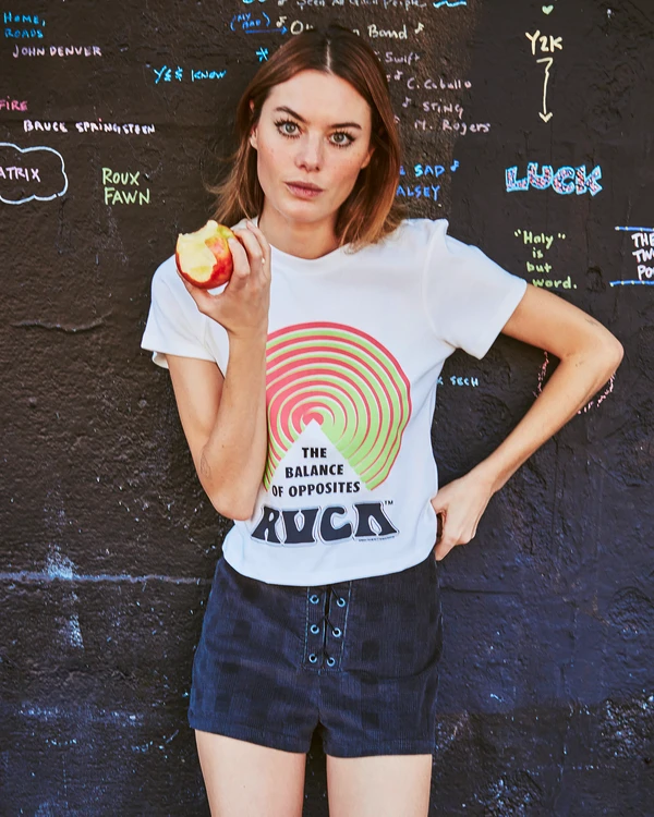 RVCA X Camille Rowe Psych S/S Tee Womens 3 RVCA X Camille Rowe Psych S/S Tee Womens
