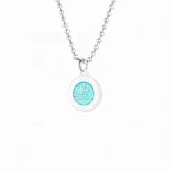 Get Back Supply Co. St. Christopher Surf Necklace- Aqua/White Mens