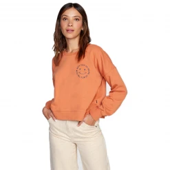 RVCA Keep Smiling Crewneck Sweatshirt Womens