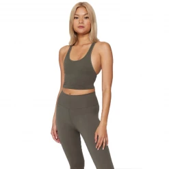 Spiritual Gangster Athena Seamless Crop Tank Womens