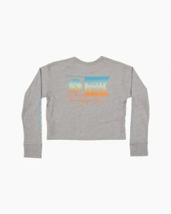 Salty Crew Alpha Gradient L/S Crop Top Womens