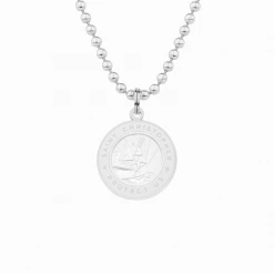 Get Back Supply Co. St. Christopher Surf Necklace- White/White Mens