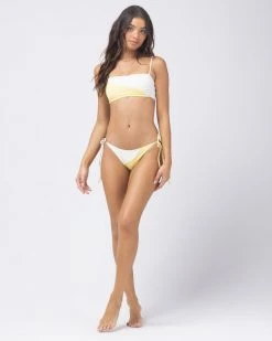 L*Space Womens Color Block Ari Bikini Top