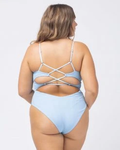 L*Space Womens Pointelle Rib Gianna One Piece Swimsuit