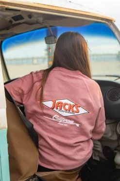 Jack's Surfboards Womens Women's Cal Diamond Crewneck Sweatshirt