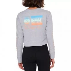 Salty Crew Alpha Gradient L/S Crop Top Womens