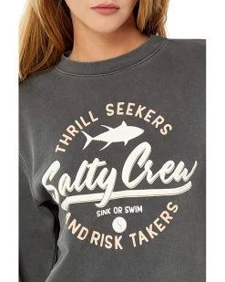 Salty Crew Scripted Boyfriend Crewneck Sweatshirt