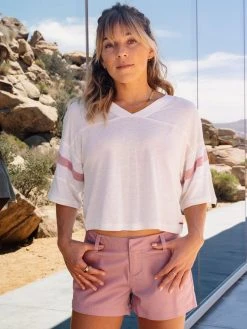 Volcom Lived In Lounge Cropped S/S Tee (PS) Womens