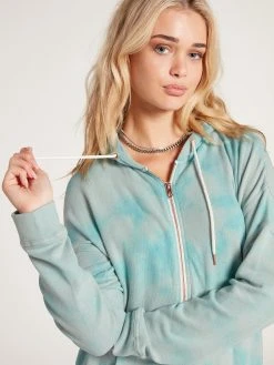 Volcom Womens Lil Zip Fleece Zip-Up Hoodie (PS) 26 Volcom Womens Lil Zip Fleece Zip-Up Hoodie (PS)