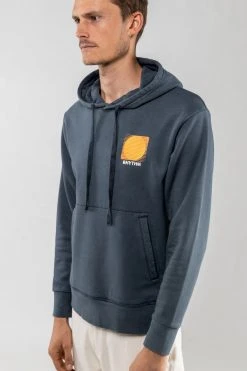 Rhythm Haze Vintage Fleece Hooded Sweatshirt Mens