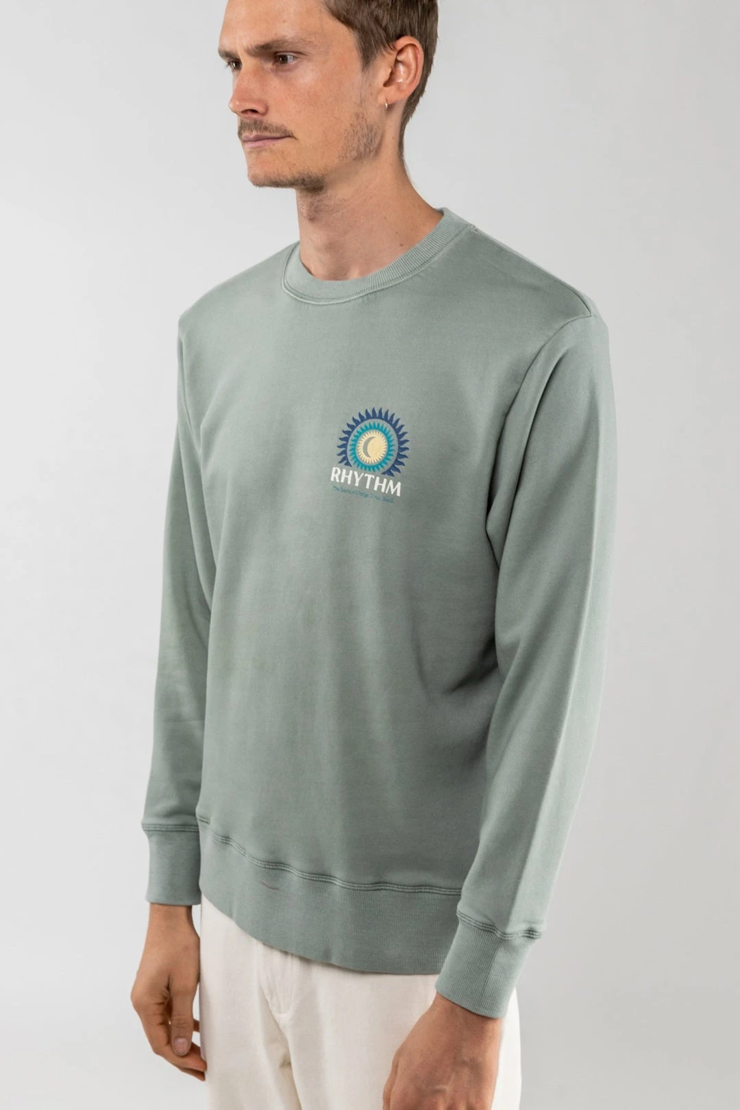 Rhythm Mens Blaze Vintage Fleece Crewneck 7 Rhythm Mens Blaze Vintage Fleece Crewneck