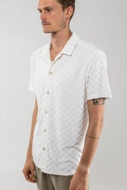 Rhythm Mens Jacquard Terry SS Shirt