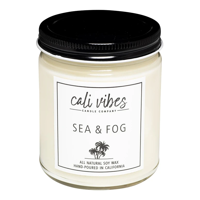 Cali Vibes Sea + Fog - Natural Soy Wax Candle 3 Cali Vibes Sea + Fog - Natural Soy Wax Candle