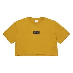 HUF Womens Women's Leopard Bar Logo S/S Crop Tee