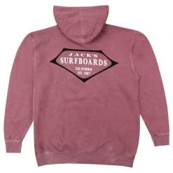 Jack's Surfboards Mens Retro Lam Pigment Pullover Hoodie