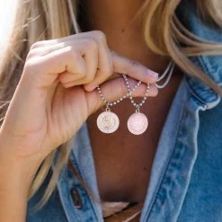 Get Back Supply Co. St. Christopher Surf Necklace- Silver/White Mens