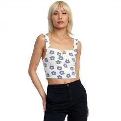 RVCA Womens Pleasure Cropped Tank Top