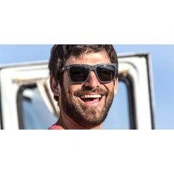 Costa Mens Pescador Sunglasses (Net Gray With Blue Rubber/Blue Mirror - Polarized)