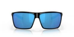 Costa Rincon Sunglasses (Shiny Black/Blue Mirror - Polarized) Mens