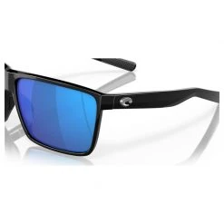 Costa Rincon Sunglasses (Shiny Black/Blue Mirror - Polarized) Mens 16 Costa Rincon Sunglasses (Shiny Black/Blue Mirror - Polarized) Mens