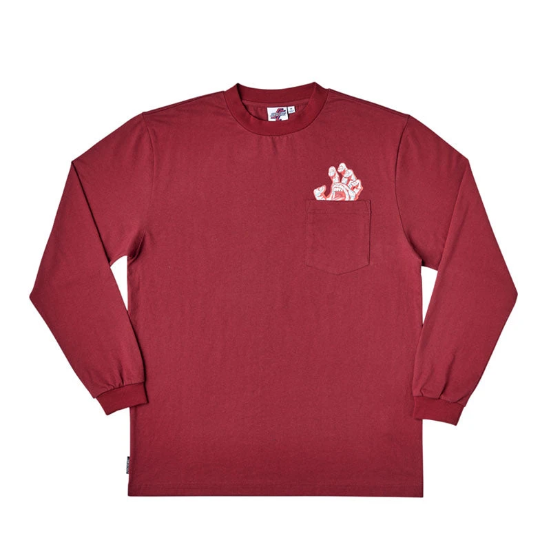 Santa Cruz Mens Decoder Hand L/S Pocket T-Shirt 4 Santa Cruz Mens Decoder Hand L/S Pocket T-Shirt