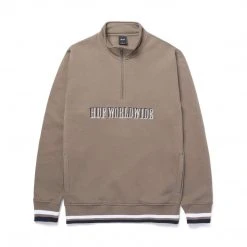 HUF Mens Shadow Serif 1/4-Zip Mockneck Fleece