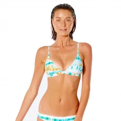 Rip Curl Womens Summer Palm Fixed Tri Swim Top