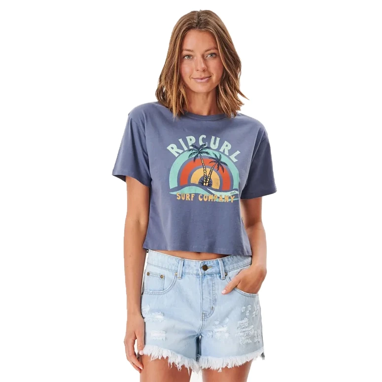 Rip Curl Womens Sunny Paradise Crop S/S Tee 3 Rip Curl Womens Sunny Paradise Crop S/S Tee