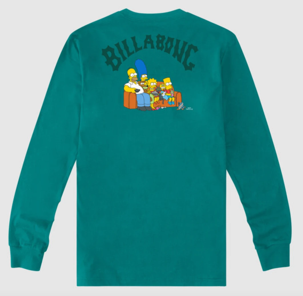 Kids Boys' (10-16) The Simpsons X Billabong Family Couch Organic LS Tee 3 Kids Boys' (10-16) The Simpsons X Billabong Family Couch Organic LS Tee