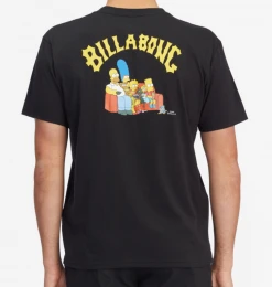 The Simpsons X Billabong Family Couch Organic Short Sleeve T-Shirt Mens