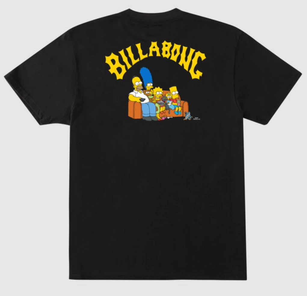 Kids Boys' (10-16) The Simpsons X Billabong Family Couch Organic SS Tee 3 Kids Boys' (10-16) The Simpsons X Billabong Family Couch Organic SS Tee