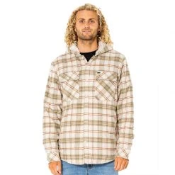 Rip Curl Mens Sherpa Lined Flannel L/S Hooded T-Shirt