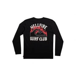 Stranger Things X Quiksilver Hell Fire Surf Club Long Sleeve L/S T-Shirt Mens