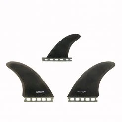 Captain Fin Co Surfboard Fins TYLER WARREN TWIN + TRAILER HONEYCOMB BLACK (SINGLE TAB)