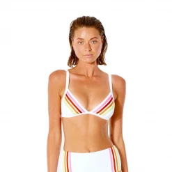 Rip Curl Womens Wave Stripers Stripe Banded Tri Swim Top