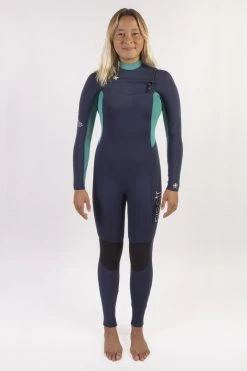 Sisstrevolution Girls Sissterevolution 4/3mm 7 Seas Chest Zip Fullsuit