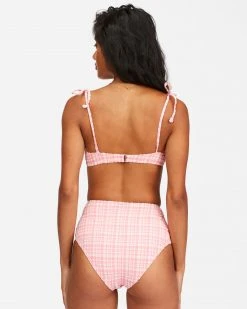 Billabong Pink Tide Ruffle Underwire Bikini Top Womens