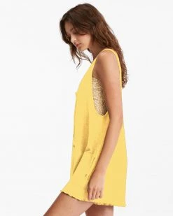 Billabong Fade Away Button-Up Knit Romper