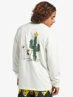 Peanuts X Quiksilver Xmas In Baja L/S Tee Mens 6 Peanuts X Quiksilver Xmas In Baja L/S Tee Mens