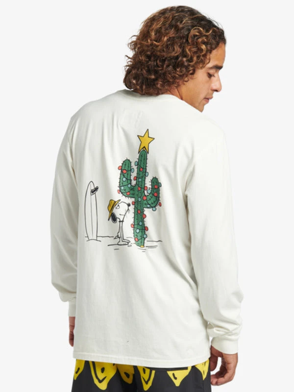 Peanuts X Quiksilver Xmas In Baja L/S Tee Mens 4 Peanuts X Quiksilver Xmas In Baja L/S Tee Mens