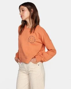 RVCA Keep Smiling Crewneck Sweatshirt Womens