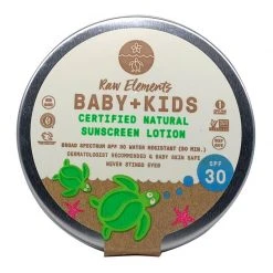 Raw Elements Baby Kids SPF 30 Tin Sunscreen Lotion