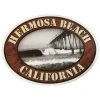 Jack's Surfboards Beach Cities "Hermosa Beach" Oval Sticker 5"