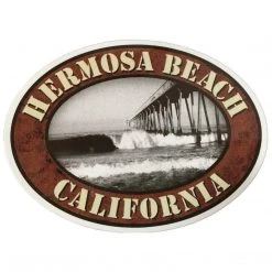Jack's Surfboards Beach Cities "Hermosa Beach" Oval Sticker 5"