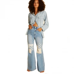 Billabong X Wrangler True Blue Bell Bottom Jeans