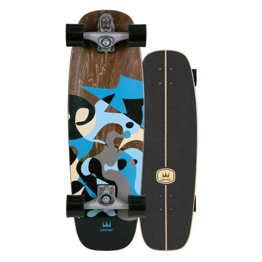 Carver C7 Raw 30" Blue Ray Surfskate Complete 2020 3 Carver C7 Raw 30" Blue Ray Surfskate Complete 2020