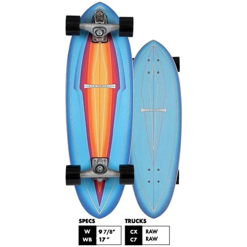 Carver C7 Raw 31" Blue Haze Surfskate Complete 2020 3 Carver C7 Raw 31" Blue Haze Surfskate Complete 2020
